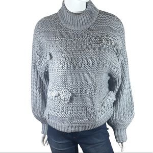 NWOT Universal Thread Chunky Loopy Knit Mock Turtle Wool Blend Sweater